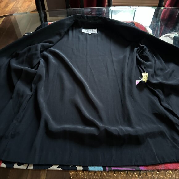 Vtg 90s Dorothy Schoelen Platinum Vivid Abstract 3 Piece Pant Suit Set Sz SM - Picture 10 of 10